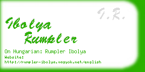 ibolya rumpler business card